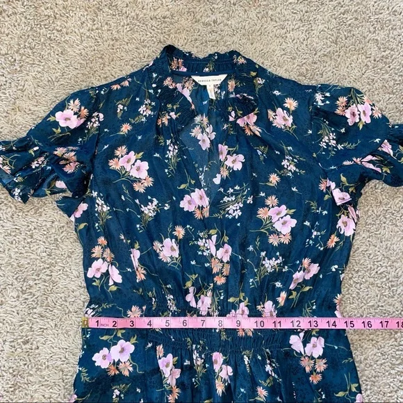 Rebecca Taylor Emilia Floral Silk Mini  Dress Size 8 - Picture 12 of 13